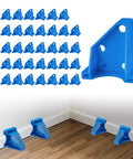 40 Piece 2 In 1 Flooring Spacers for 1/2 Inch and 1/4 Inch Gaps, Installation Spacers for Vinyl Plank, LVP, showing blue triangular design