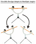 No-Fuss One Person Copper Pipe Welding Bracket Kit For HVAC Repair with adjustable angles and anti-shake design shown in use.