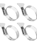 Heavy Duty Pool Hose Clamps Set For Above Ground Pools One And A Quarter Inch Stainless Steel Connector Clips 4 Pack