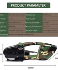 Battery Powered Automatic Strapping Machine Hot Melt Welder For 13 To 16 Mm Pp Pet Bands with camouflage handle and product specifications.