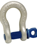 Screw Pin Anchor Shackles Drop Forged Carbon Steel Galvanized Finish Two And A Half Inch Trade Size 55 Ton Working Load Limit shackle