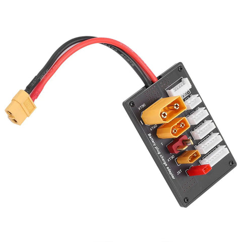 Parallel Charging Board Adapter For 2S To 6S LiPo Batteries For RC Drones And FPV Gear, durable ABS, multiple plug options.