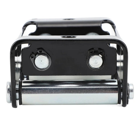 Heavy Duty Winch Roller Fairlead 2000 Lb Load Capacity For Truck ATV UTV Trailer Cable Guide Roller Electric Winch Accessory For Towing And Recovery Tasks, black steel front view