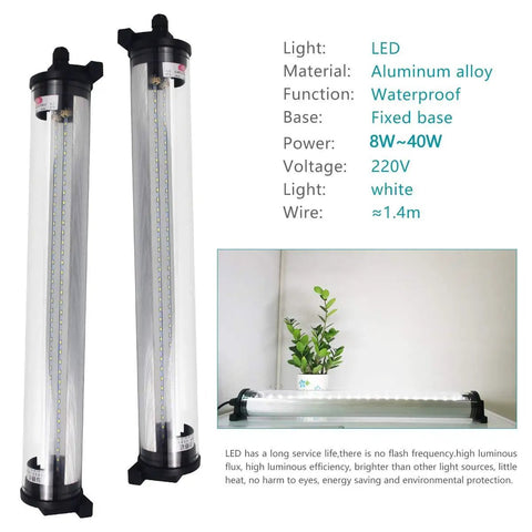 Explosion Proof Work Light 12W 120V IP66 Waterproof and Dustproof for Industrial Workshop and Garage Use shown in a vertical view with aluminum casing