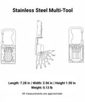 Diagram of Compact Stainless Steel Multitool With Folding Screwdriver And Bottle Opener For Pocket Carry Everyday Carry Must Have Handy Tool That Fits In Your Pocket Durable Versatile Gadget For Repairs And Outdoor Adventures.