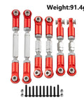Arrma One Eighth Mojave Four By Four Aluminum Adjustable Turnbuckles Linkage Set And Tie Rods Upgrade Kit For BLX RC Car