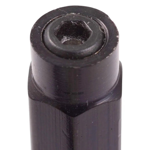 Heavy Duty Seven Piece Transfer Screw Kit With Solid Handle And Six 3/8 Inch 16 Thread Inserts top view of hex insert.