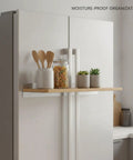 Sturdy L Shaped Stainless Steel Shelf Bracket For Kitchen And Bathroom Storage Built To Last Floating Shelf Support with jars and plants