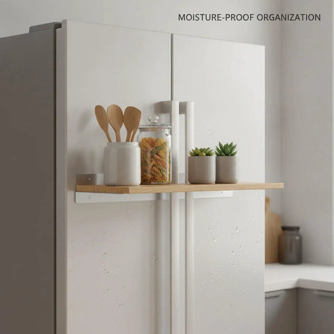 Sturdy L Shaped Stainless Steel Shelf Bracket For Kitchen And Bathroom Storage Built To Last Floating Shelf Support with jars and plants