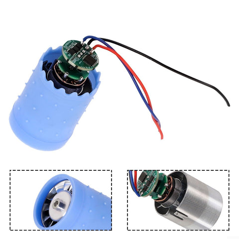 Killer Performance Brushless Dc Electric Motor Pushing Ninety Thousand Rpm For Cnc Ducted Fan Kits with blue silicone housing and wires.