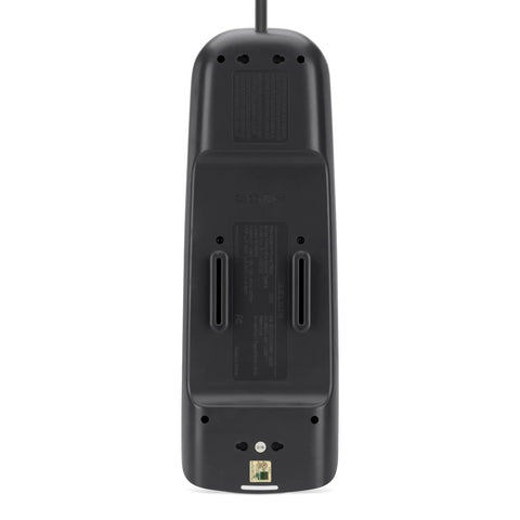 Back view of 12 Outlet Surge Protector Power Strip With 8 Foot Extension Cord, 3996 Joules Shield, Ethernet And Cable Protection