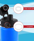 Six Pack Silicone Water Bottle Lid Gasket Set for Stainless Steel Bottles Leak Proof O Rings Replacements for 14/18/22/32/40/64oz Lids and Spouts BPA Free Fits Chug Lids, white silicone lid and nozzle gasket close-up