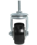 Front view of 2 Inch Heavy Duty Stem Caster Wheels Set Of 4 With One Quarter Inch Twenty Threaded Swivel Casters, 600 Lb Total Static Load