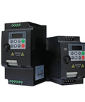 380V Budget Friendly VFD Inverter For 3-Phase Motors, 0.75KW To 5.5KW Speed Controller, Economical Variable Frequency Drive, 0.1-400Hz Output, CPLD Inverter, Industrial Motor Speed Controller black units with keypad and terminals