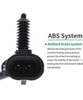 Close-up of an ABS plug for Front Wheel Hub Bearing Assembly 515054 For Your 1999-2004 Chevy Silverado 1500 2WD with antibrake system text.