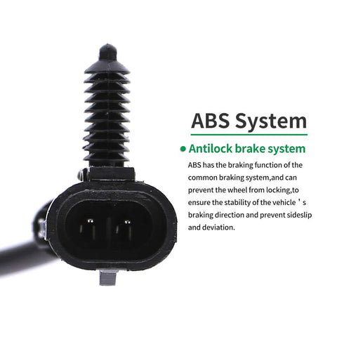 Close-up of an ABS plug for Front Wheel Hub Bearing Assembly 515054 For Your 1999-2004 Chevy Silverado 1500 2WD with antibrake system text.