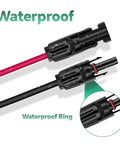 6-In-1 Solar Connector Kit With Female And Male Connectors, Universal Solar Adapter Cable showing waterproof feature