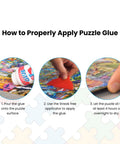 Puzzle Glue With Wide Plastic Spreader Easy To Apply Dries Clear And Quick application steps for jigsaw puzzle display