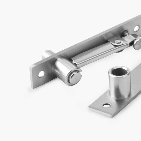 360 Degree Shaft Swivel Wood Door Hinge With Concealed Mount And Adjustable Gap Up And Down Pivot Hardware Silent Soft Close