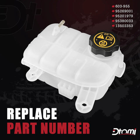 Coolant Reservoir Tank With Cap for Buick Encore and Chevy Trax 2013 to 2021 1.4L 1.8L Engine Replacement