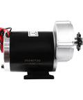 Heavy Duty Brushed DC Motor Gear Reduction Unit, 48V 600W 450 Rpm Electric Bike Conversion Kit side view with connectors.