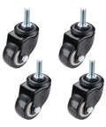 Heavy Duty Furniture Casters 4 Pack, 120 Kg Capacity, 1.5 Inch (40 Mm) 360 Swivel Screw Caster Wheels With Rubber Protection