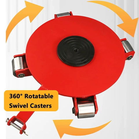 Heavy Duty Industrial Mover Dolly Featuring 360 Swivel Casters And Grippy Non Slip Pads To Easily Roll Those Beefy Machines Across Cramped Workshop Floors Without Breaking A Sweat, top view.