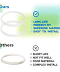 Hopper Gasket Seal For Ultra 2 Slush Machines Ice Shaving Gear Replacement Part With No Fuss Leak Proof Fit And Plug And Play Easy Installation For Smooth Operation, white food-grade rubber rings