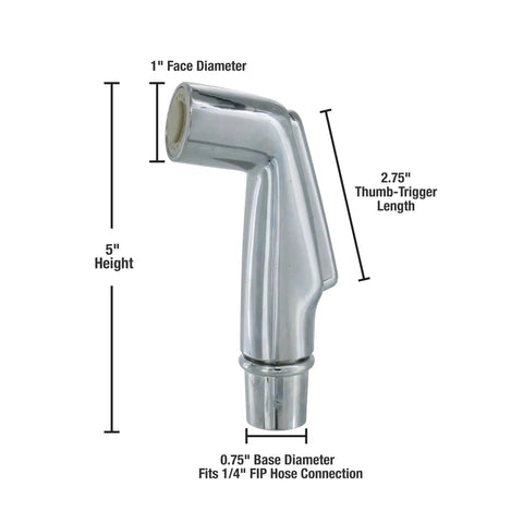Universal Fit Chrome Sink Side Spray Head For Easy Replacement No Fuss Rust Resistant And Durable Attaches To Most Spray Hoses And Faucets Smooth Water Flow Upgrade For Your Kitchen Sprayers