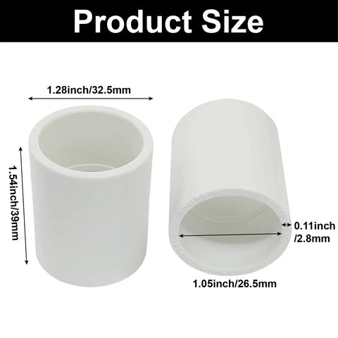 Beefy Three Quarter Inch PVC Pipe Coupling Connector Slip Socket Fitting For Quick No Fuss Install In Home Or Industrial Plumbing White Schedule 40