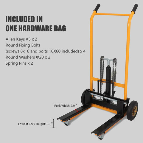 Rock Solid Hydraulic Pallet Jack Stacker With 440 Lb Heavy Load Capacity Smooth Rolling Warehouse Dolly For Boxes Tools Zero Stress Loading Workhorse Built Tough Daily Grind