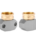 Zinc And Aluminum Female Hose Coupling For Five Eighths And Three Quarters Garden Hoses Dual Pack Durable Reusable Repair Fittings