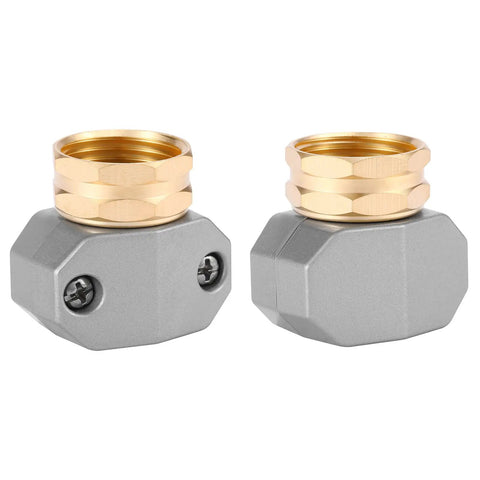 Zinc And Aluminum Female Hose Coupling For Five Eighths And Three Quarters Garden Hoses Dual Pack Durable Reusable Repair Fittings