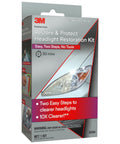 DIY Headlight Restore Kit For Plastic Lenses Taillights And Fog Lights Brighter Clearer Beams product packaging.