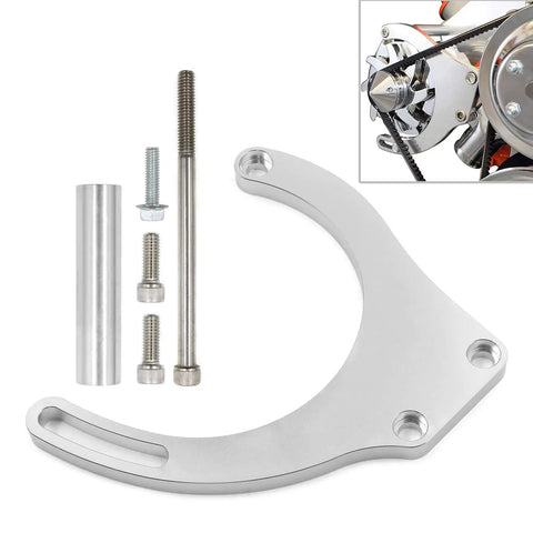 Beefed Up Adjustable Low Mount Alternator Bracket for Big Block Chevy Engines Compatible with V Belt Long Water Pump Kits Aluminum Alloy