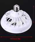 XEGZLH E27 Ceiling Fan with LED Light 5-Blade Modern Lamp 5.79inch Fan Lamp Adjustable Speed with E27 Lamp Head AC85V-265V close-up of E27 lamp head
