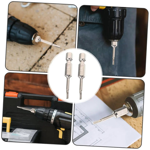 Top Rated 1 Set Triangle Screwdriver Bit Kit With Magnetic Precision Heads For Electric And Pneumatic Tools Perfect For AC Units, Computers, Dirt Bikes, And Chainsaws To Nail Any Tight Job Smoothly. Steel triangle bits in drill and driver use