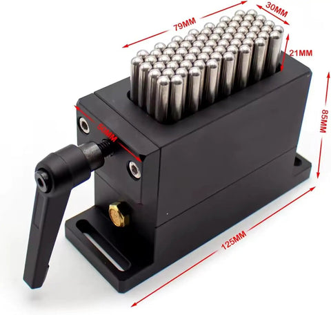 Beefy Flexible Clamp for CNC Fixtures 30x79mm Universal Claw in SUS Stainless Steel With Anodized Aluminum Shell, 6mm Pin, 21mm Stroke, Wear Resistant, Laser Marking Ready, Black for CNC fixture clamping