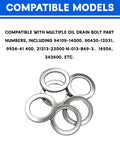 Top Tier 20 Pack Aluminum Oil Drain Plug Gasket Washers M14 Crush Kit Fits Honda Accord Civic Ridgeline And Acura Models For Smooth Sealing Drip Proof Car Care Upgrade, M14 aluminum washers