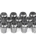 Heavy Duty Spring Collet Chuck Set With ER8 Drawbar And Quick Change For Precision Milling and Lathe Work featuring multiple alloy steel ER8 collets.