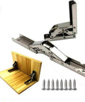90 Degree Folding Door And Shelf Hinge Hidden Bracket Table Holder Furniture Hardware Set 2 Pack Rust Resistant Solid Steel