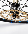Beefy Disc Brake Rotor Set 160Mm 180Mm 203Mm With Bolts Gold Finish, Stainless Steel, 2Mm Thick, Center Distance 44Mm on MTB bike wheel
