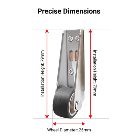 Heavy Duty Vertical Track Roller Wheels 2 Pack With Dual Ball Bearings For Smooth As Butter Sliding Door dimensions diagram.