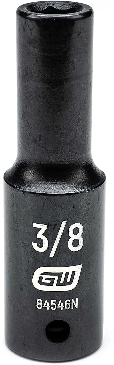 Deep Half Inch Drive Impact Socket Set 6 Point SAE 19 Piece Off Corner Loading Design Reduces Fastener Rounding Black Oxide Finish Resists Corrosion Heavy Duty Auto Repair And Shop Gear
