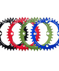 104 BCD Mountain Bike Chainring 30T 32T 34T 36T Narrow Wide For 9 10 11 Speed, colorful four bolt alloy MTB chainring set