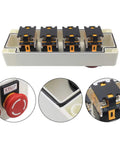 Red Yellow Green Emergency Stop Push Button Switch 1NC 1NO Self Locking Momentary Mushroom Button For Heavy Duty Machines 440V 10A