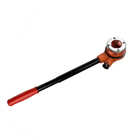 Ratcheting Pipe Threader Kit With Four Dies For Half Inch Three Quarter Inch One Inch And One Quarter Inch Pipe Threading, ergonomic handle