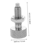 Rock Solid Pack Of Two Stainless Steel Self Locking Pins With Knurled Handles And Retractable Spring Plungers For Toolbox Quick Release Indexing Locks That Truly Get The Job Done, side view of stainless steel pin.