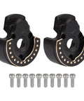 Brass Front Portal Cover Weight 176g For One Tenth Vanquish VP VS4 10 RC Crawler with screws, shown from front angle