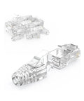 RJ45 Connectors 100 Pack Cat6 Cat5 8P8C Modular Plugs With Relief Boots For Solid Or Stranded Cable 24 To 26 AWG Gold Plated Contacts